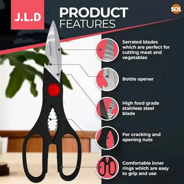 Kitchen scissors in use