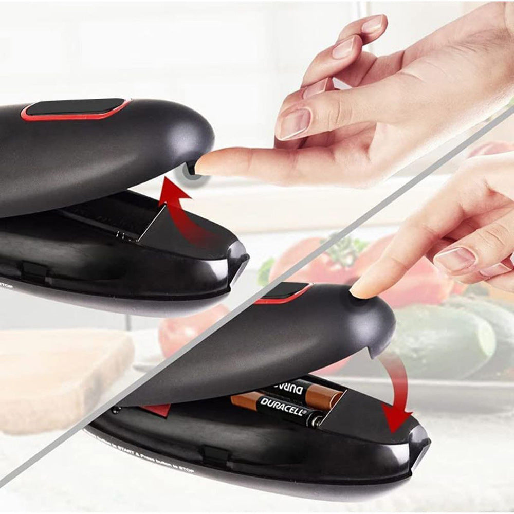 Electric opener in use on a jar