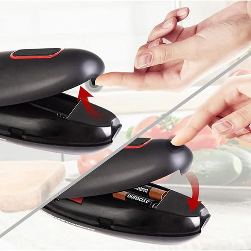 Electric opener in use on a jar